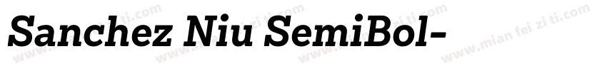 Sanchez Niu SemiBol字体转换